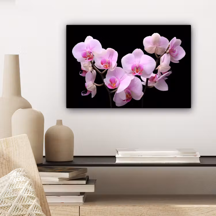 Canvas schilderij - Orchidee - Bloemen - Roze - Flora — 5