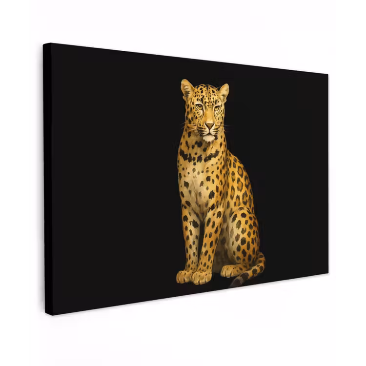 Canvas schilderij - Panter - Realistisch - Bruin — 1
