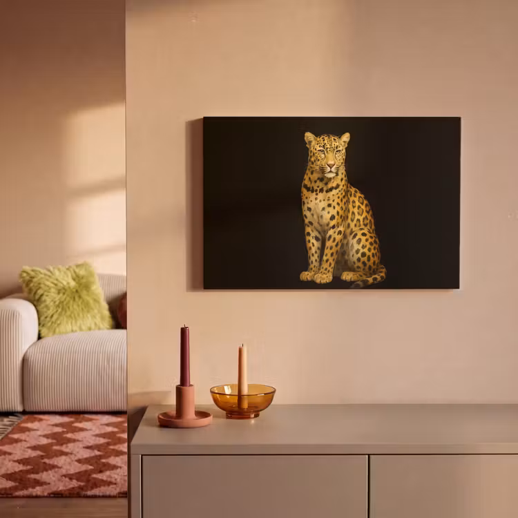 Canvas schilderij - Panter - Realistisch - Bruin — 2