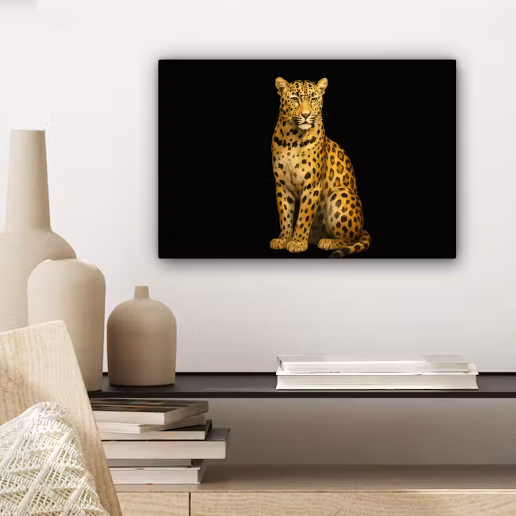 Canvas schilderij - Panter - Realistisch - Bruin — 5