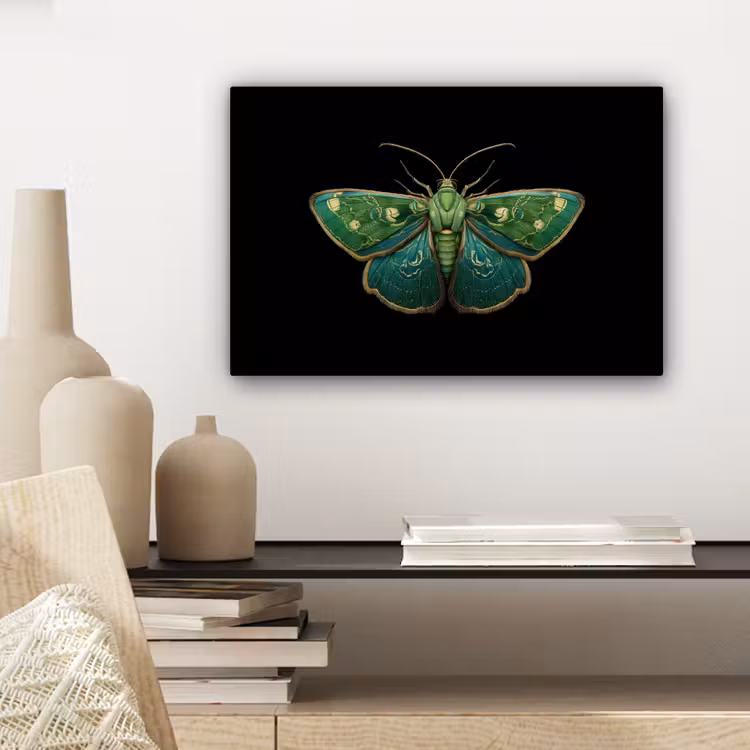 Canvas schilderij - Mot - Levendig - Groen — 5