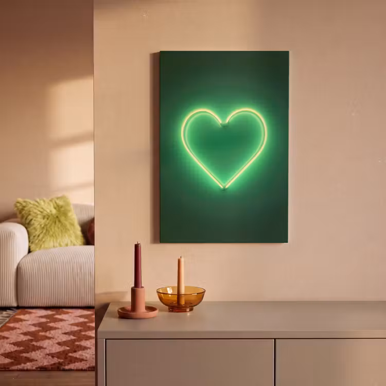 Canvas schilderij - Neon - Groen - Licht — 1