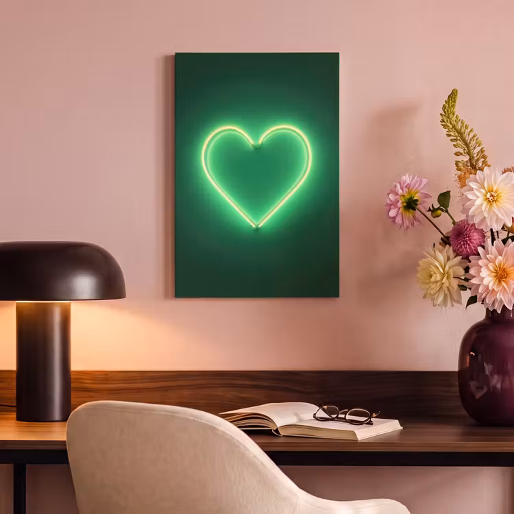 Canvas schilderij - Neon - Groen - Licht — 2