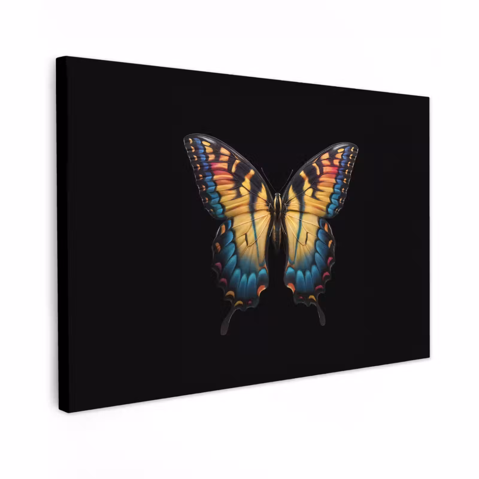 Canvas schilderij - Vlinder - Kleurrijk - Speels — 1