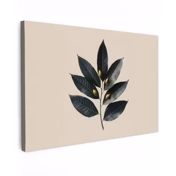 Canvas schilderij - Laurierbladeren - Bloemknoppen - subtiel — 1