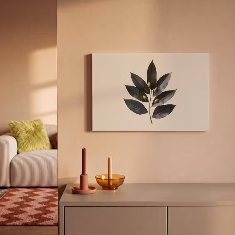 Canvas schilderij - Laurierbladeren - Bloemknoppen - subtiel — 2
