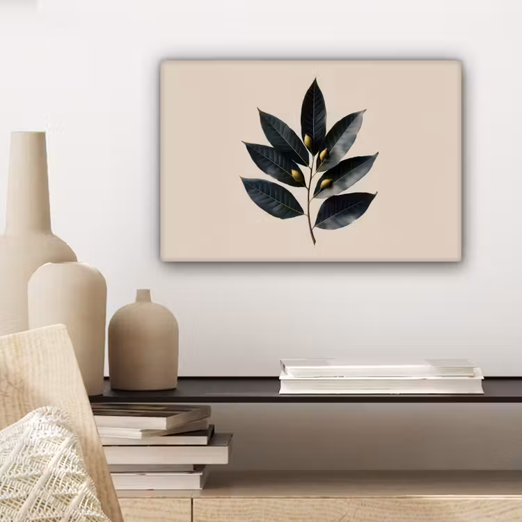 Canvas schilderij - Laurierbladeren - Bloemknoppen - subtiel — 5