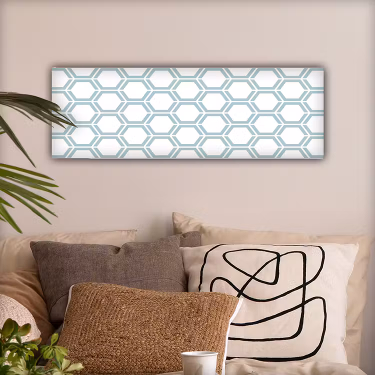 Canvas schilderij - Patroon - Lijn - Design - Hexagon — 2