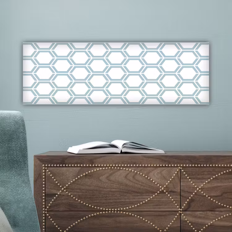 Canvas schilderij - Patroon - Lijn - Design - Hexagon — 4