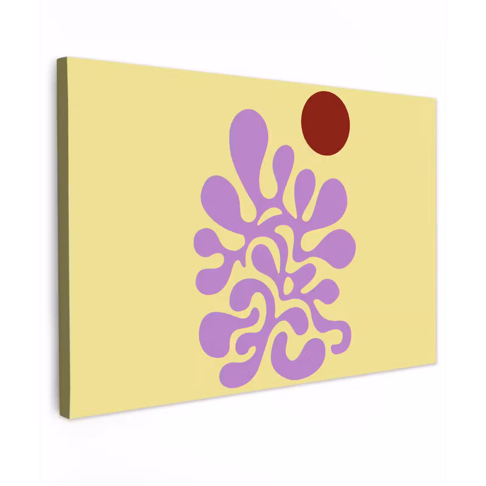 Canvas schilderij - Koraal - Cirkel - Abstract - Geel — 1