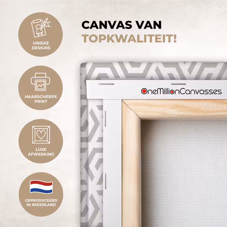 Canvas schilderij - Grafisch - Patroon - Modern - Hexagon — 1