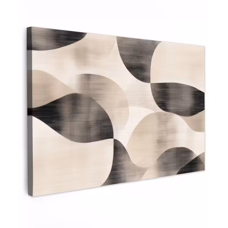 Canvas schilderij - Grillige vormen - Subtiele overgangen - Dynamisch — 1