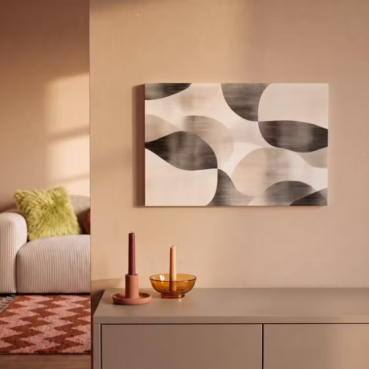Canvas schilderij - Grillige vormen - Subtiele overgangen - Dynamisch — 2