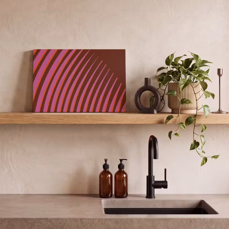 Canvas schilderij - Lijnen - Rood - Beweging — 3