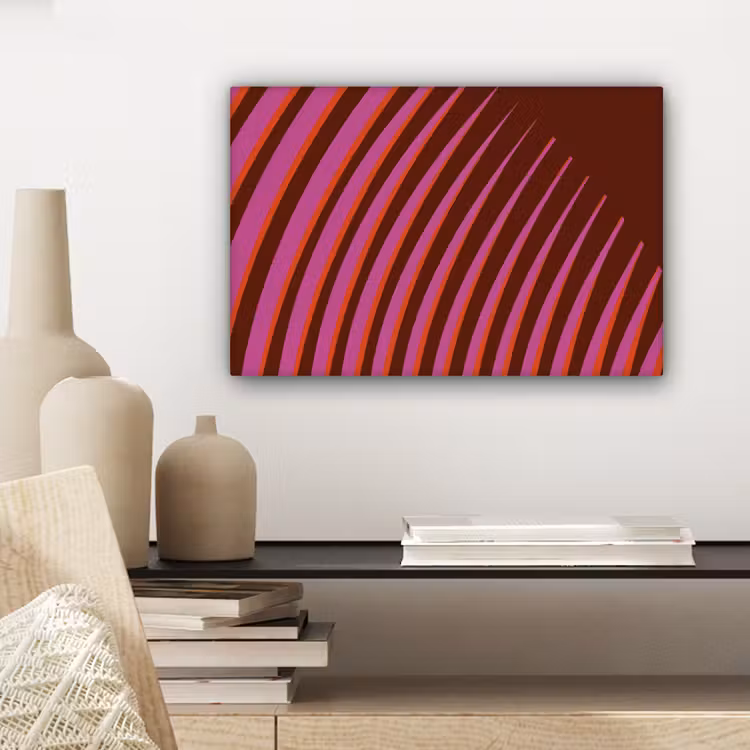 Canvas schilderij - Lijnen - Rood - Beweging — 5