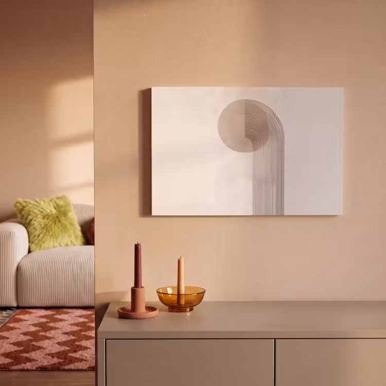 Canvas schilderij - Minimalistisch - Cirkel - Lichtgrijs — 2