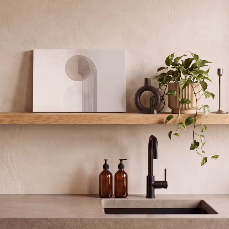 Canvas schilderij - Minimalistisch - Cirkel - Lichtgrijs — 3