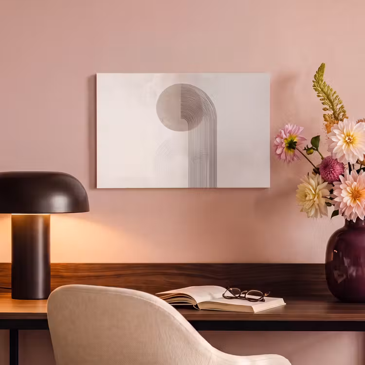 Canvas schilderij - Minimalistisch - Cirkel - Lichtgrijs — 4