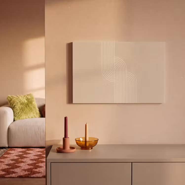 Canvas schilderij - Parallelle lijnen - Lichte textuur - Beige — 2
