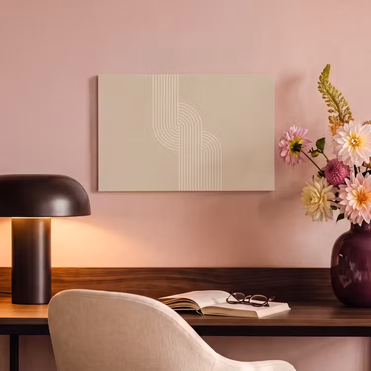 Canvas schilderij - Parallelle lijnen - Lichte textuur - Beige — 4