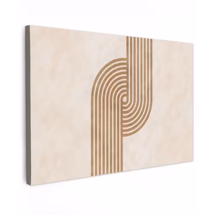 Canvas schilderij - Symmetrische bocht - Koperkleurig — 1