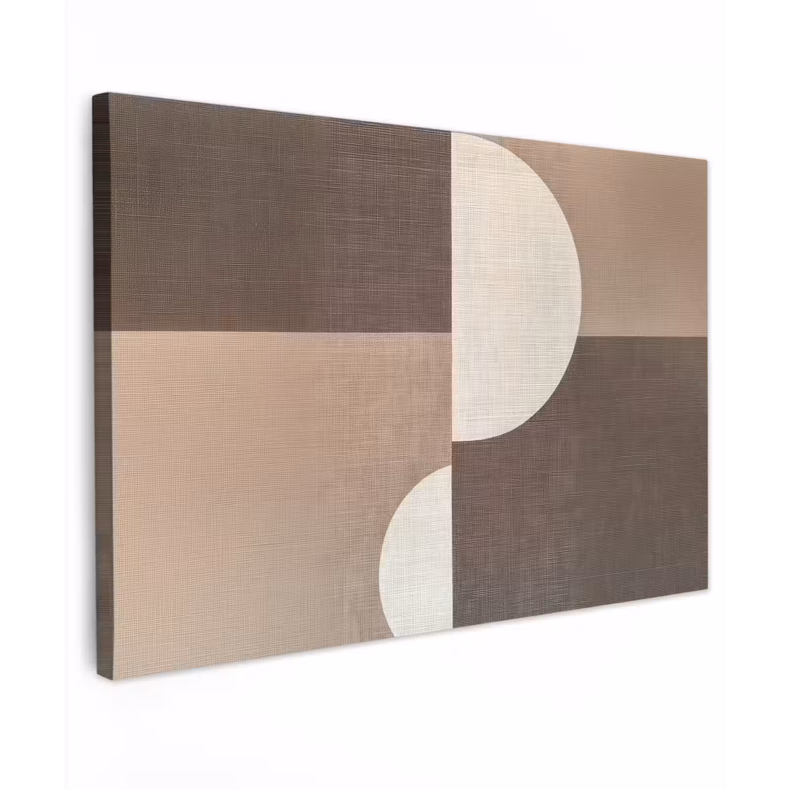 Canvas schilderij - Raster - Halve cirkels - Contrast — 1