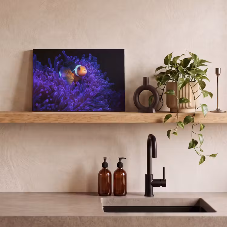 Canvas schilderij - Koraal - Vis - Oranje - Zee — 3