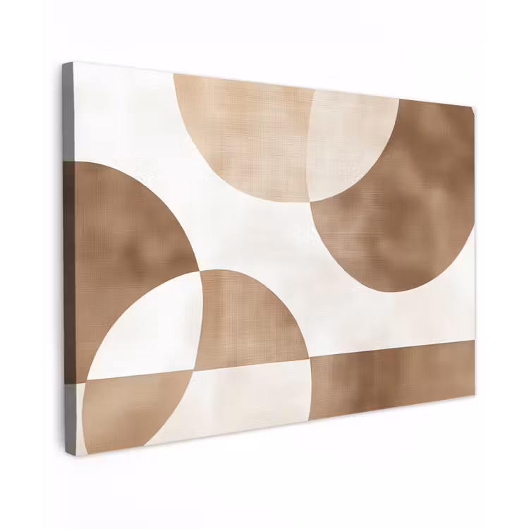 Canvas schilderij - Snijdende cirkels - Overlappende vlakken — 1