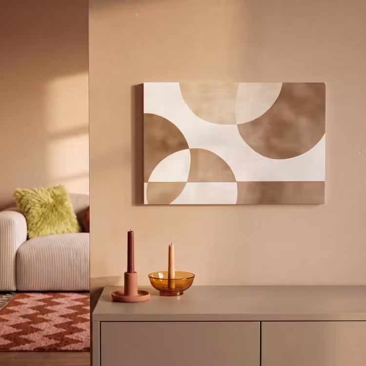 Canvas schilderij - Snijdende cirkels - Overlappende vlakken — 2