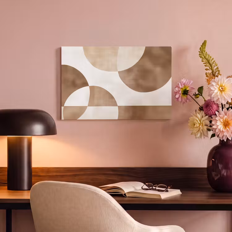 Canvas schilderij - Snijdende cirkels - Overlappende vlakken — 4