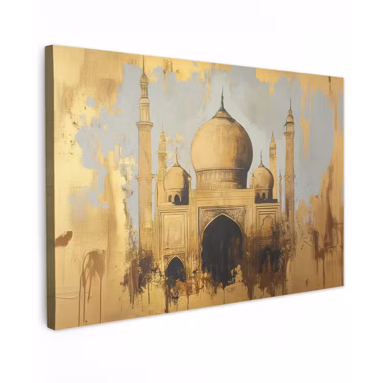 Canvas schilderij - Moskee - Goud - Arabisch - Ramadan - Islamitische — 1