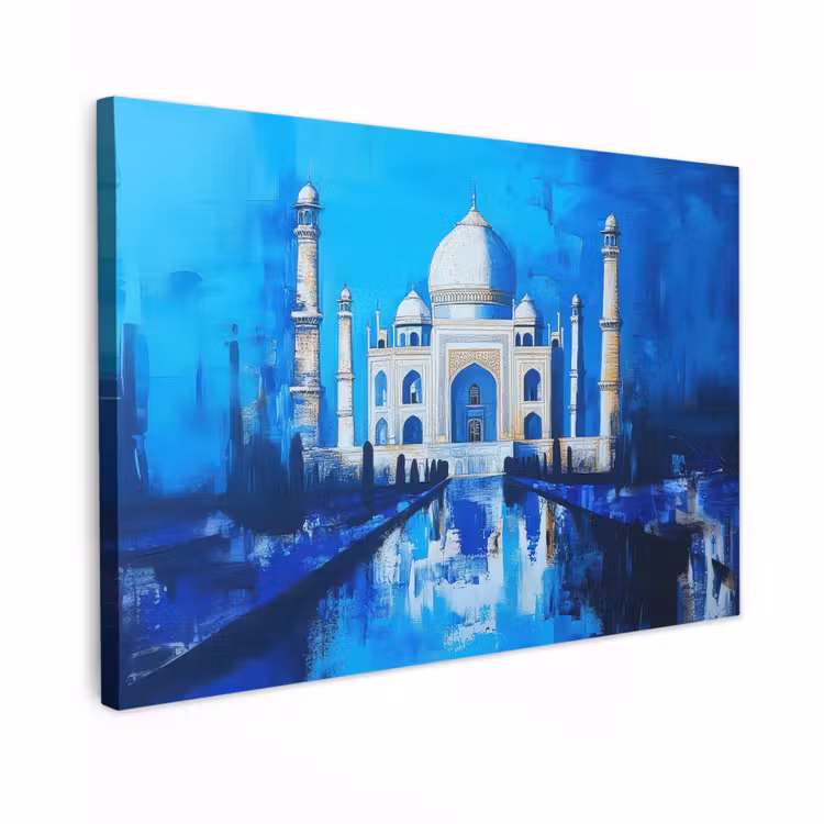 Canvas schilderij - Taj Mahal - Ramadan - Blauw - Islamitische — 1