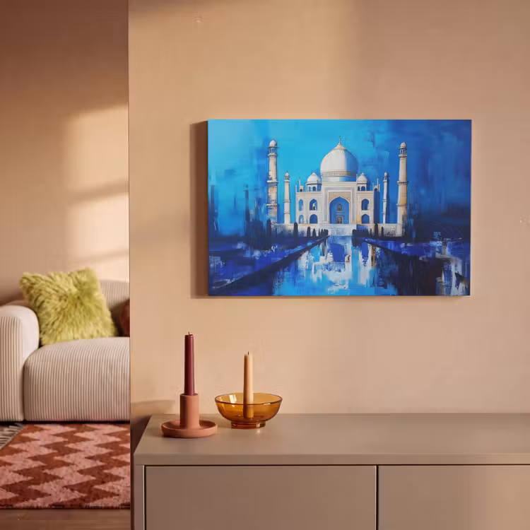 Canvas schilderij - Taj Mahal - Ramadan - Blauw - Islamitische — 2