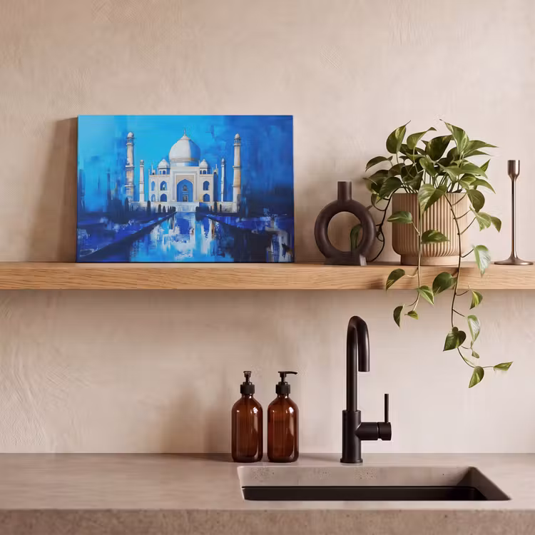Canvas schilderij - Taj Mahal - Ramadan - Blauw - Islamitische — 3