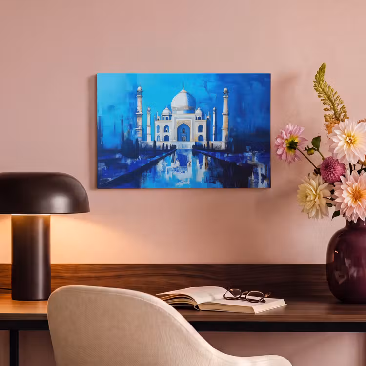 Canvas schilderij - Taj Mahal - Ramadan - Blauw - Islamitische — 4