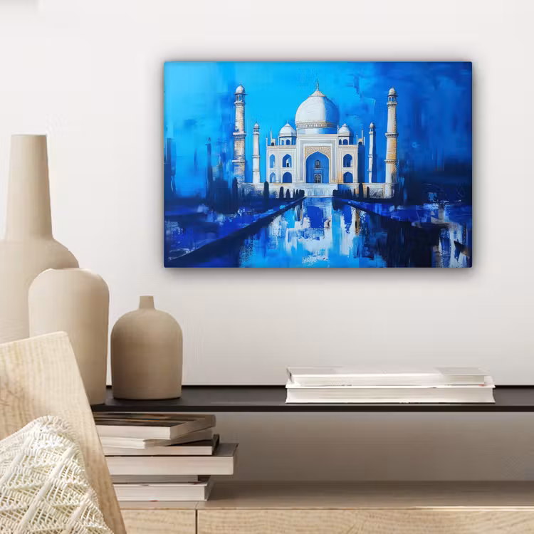Canvas schilderij - Taj Mahal - Ramadan - Blauw - Islamitische — 5