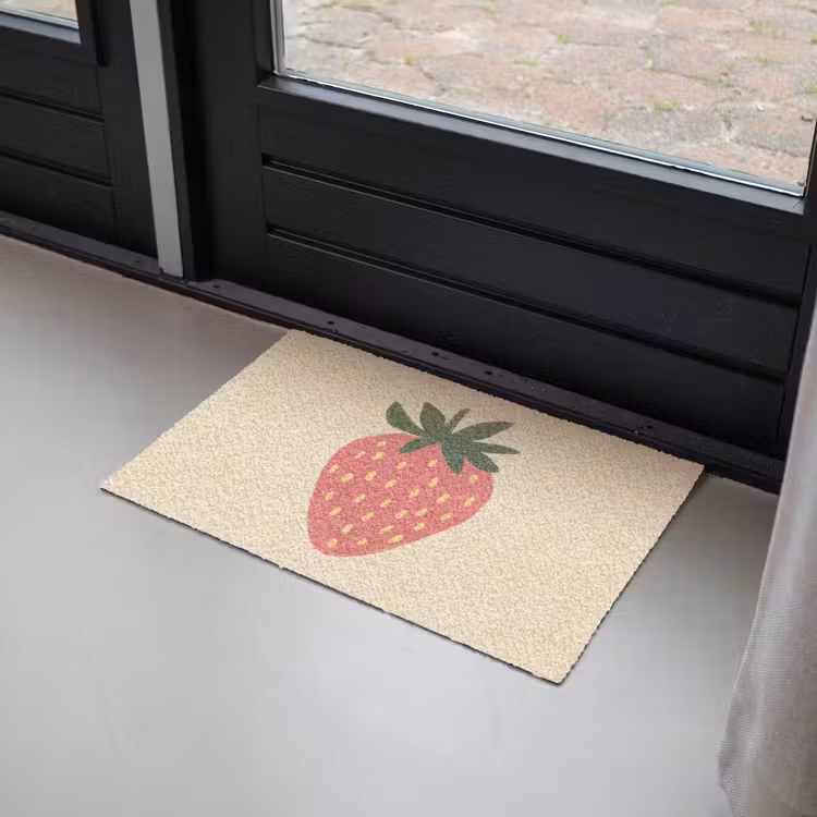 Deurmat - Aardbei - Minimalistisch - Rood - Fruit — 2