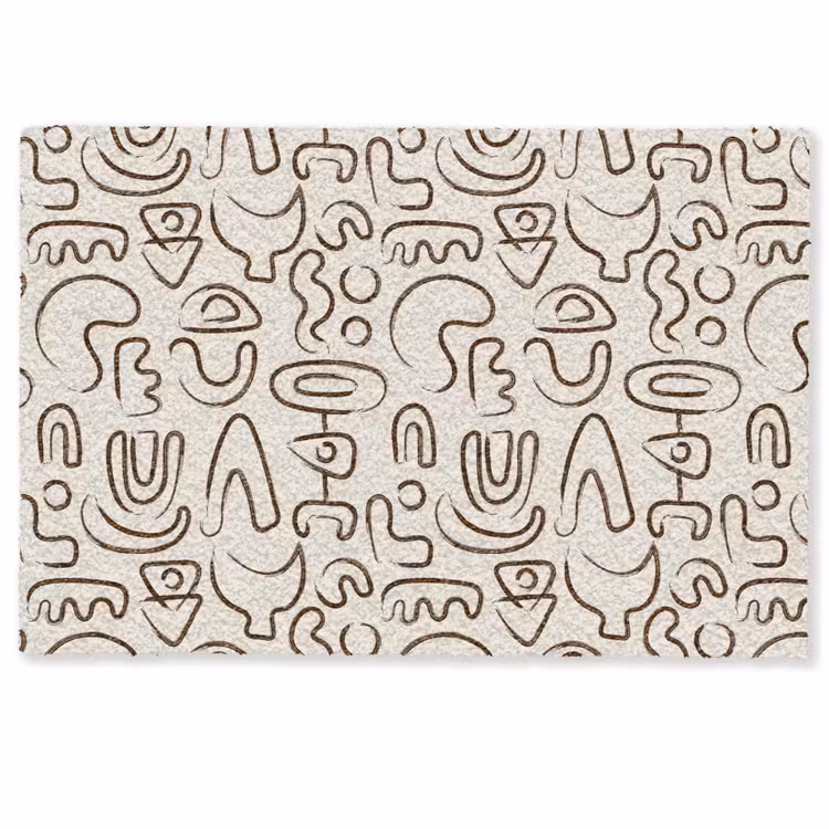 Deurmat - Abstract - Beige - Patroon - Donkerbruin — 1