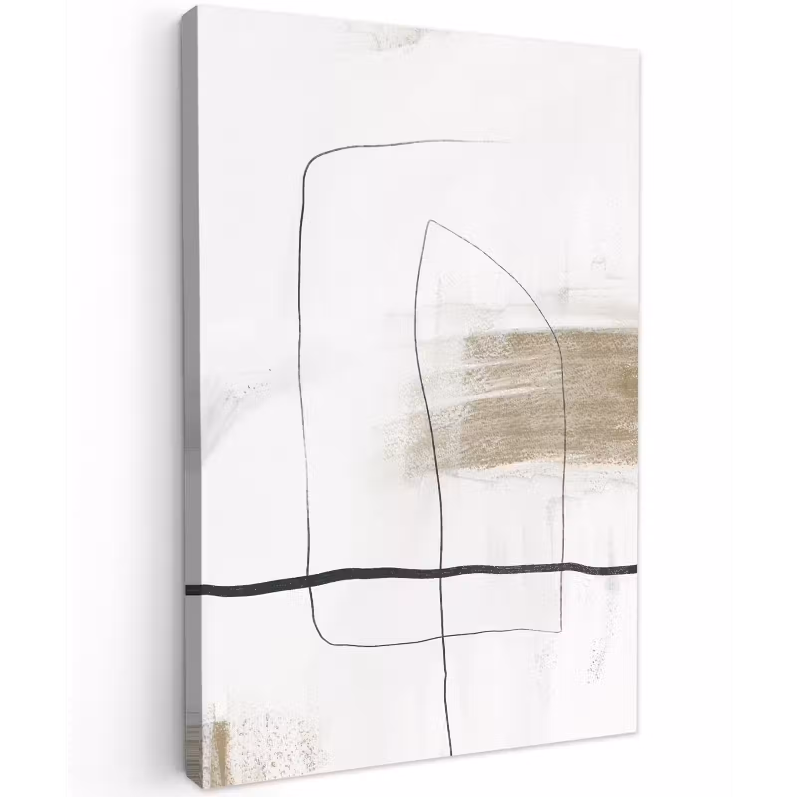 Canvas schilderij - Kunst - Verf - Zwart - Wit — 1