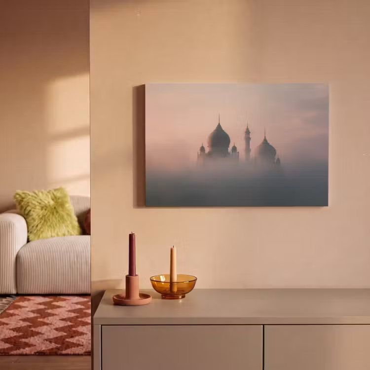 Canvas schilderij - Moskee - Minaretten - mist - Islamitisch — 2