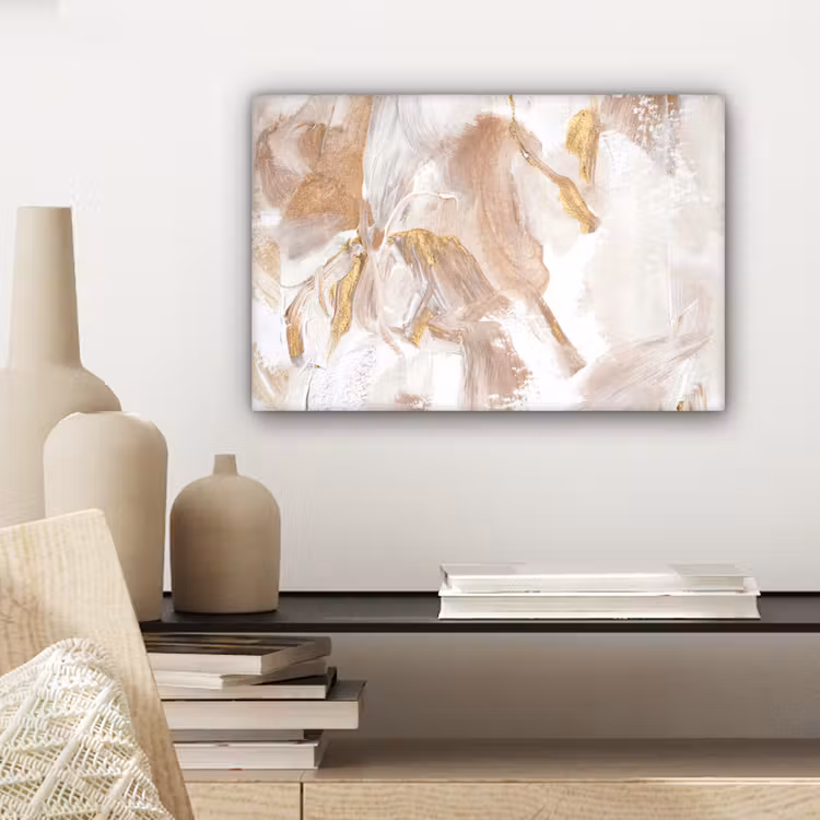 Canvas schilderij - Verf - Wit - Abstract — 5
