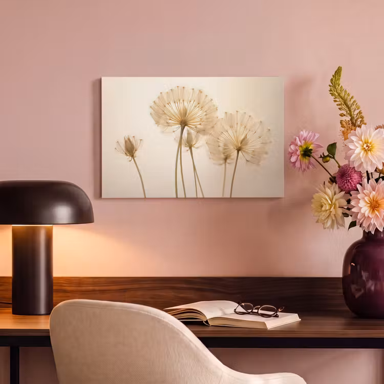 Canvas schilderij - Zonlicht - Dandelion - Bloem - Wit — 4