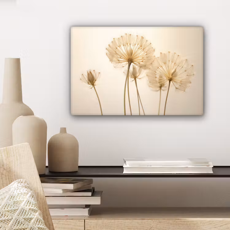 Canvas schilderij - Zonlicht - Dandelion - Bloem - Wit — 5