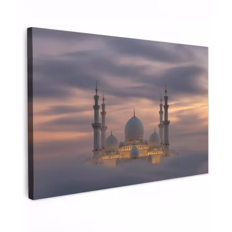 Canvas schilderij - Zonsondergang - Moskee - Wolken - Islamitisch — 1