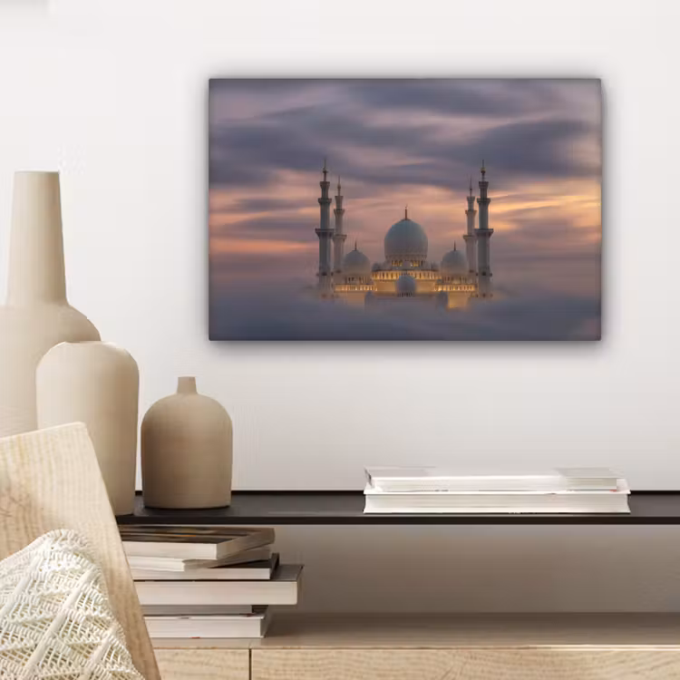 Canvas schilderij - Zonsondergang - Moskee - Wolken - Islamitisch — 5