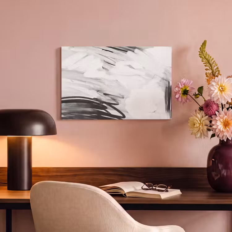 Canvas schilderij - Zwart - Wit - Grijs - Abstract — 4