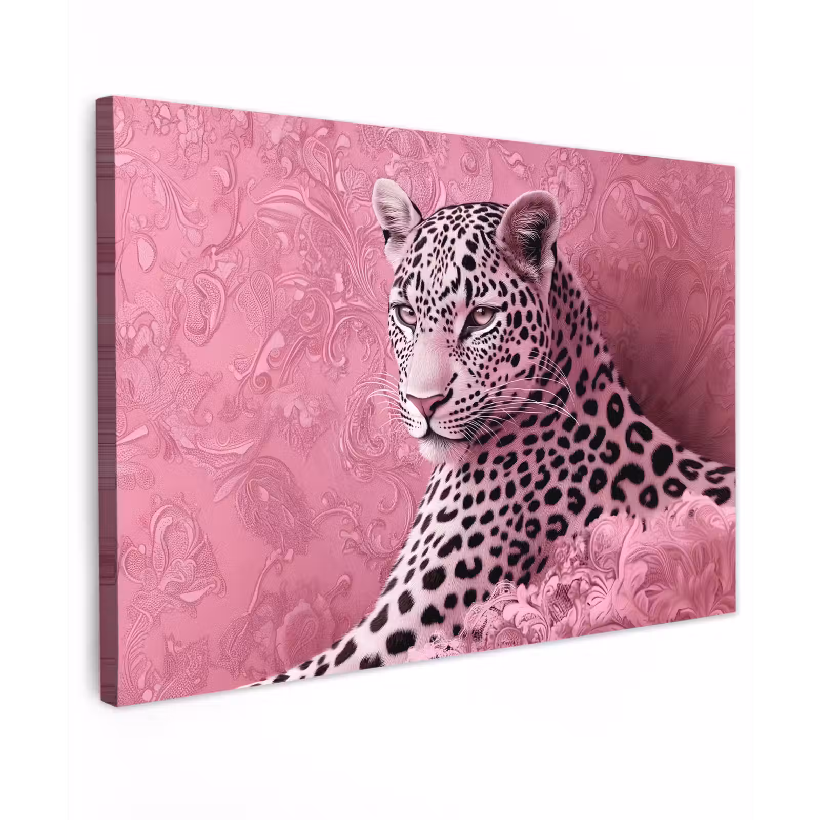 Canvas schilderij - Panter - Luxe - Roze — 1