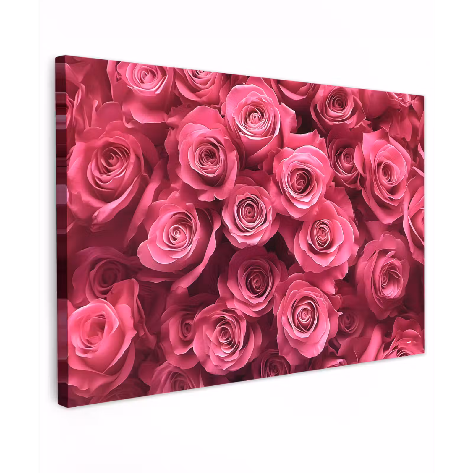 Canvas schilderij - Rozen - Pink - Bloem — 1