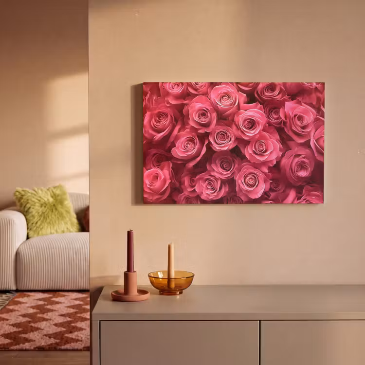 Canvas schilderij - Rozen - Pink - Bloem — 2
