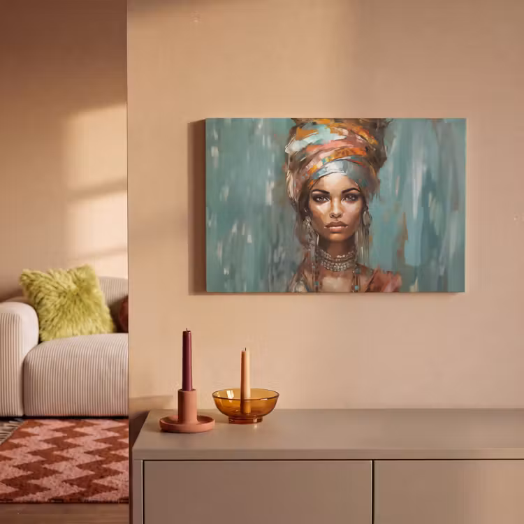 Canvas schilderij - Vrouw - Kunst - Sieraden - Portret — 2